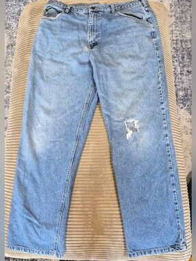 Vintage Open Trails Distressed Stonewash Skater Jeans 38x30